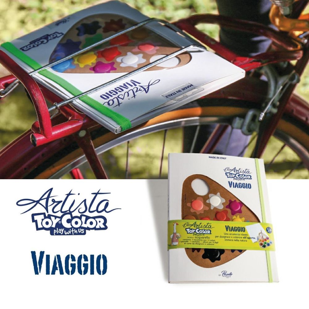KIT VIAGGIO + TAVOLOZZA 12 ACQUARELLI