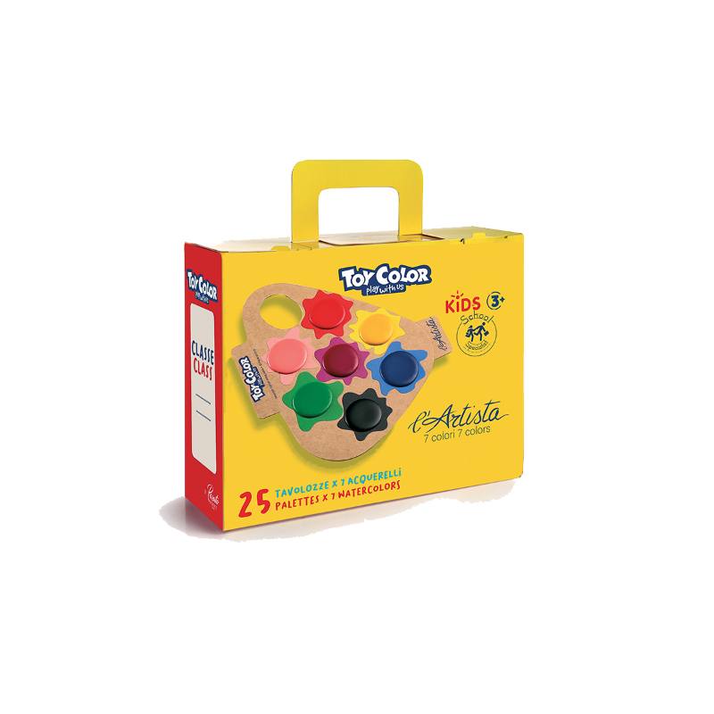 ACQUARELLI SET 25 TAVOLOZZE 7 COLORI