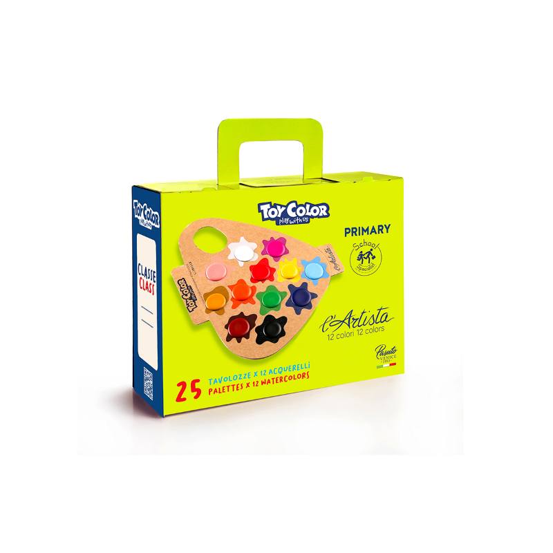 ACQUARELLI SET 25 TAVOLOZZE 12 COLORI