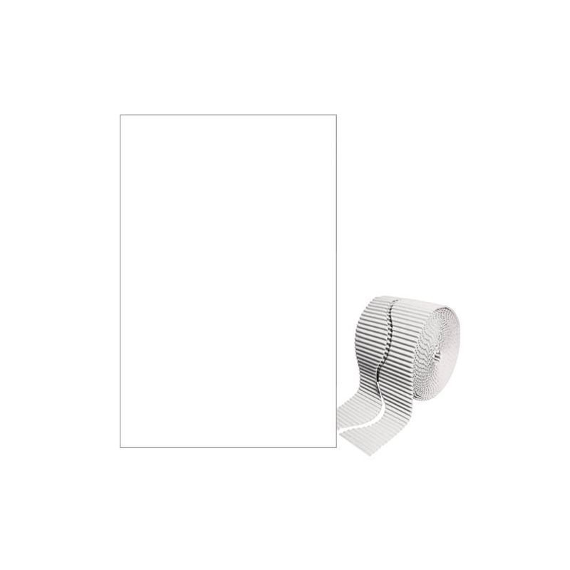 BORDO IN CARTONE ONDULATO MM. 57X15MT BIANCO