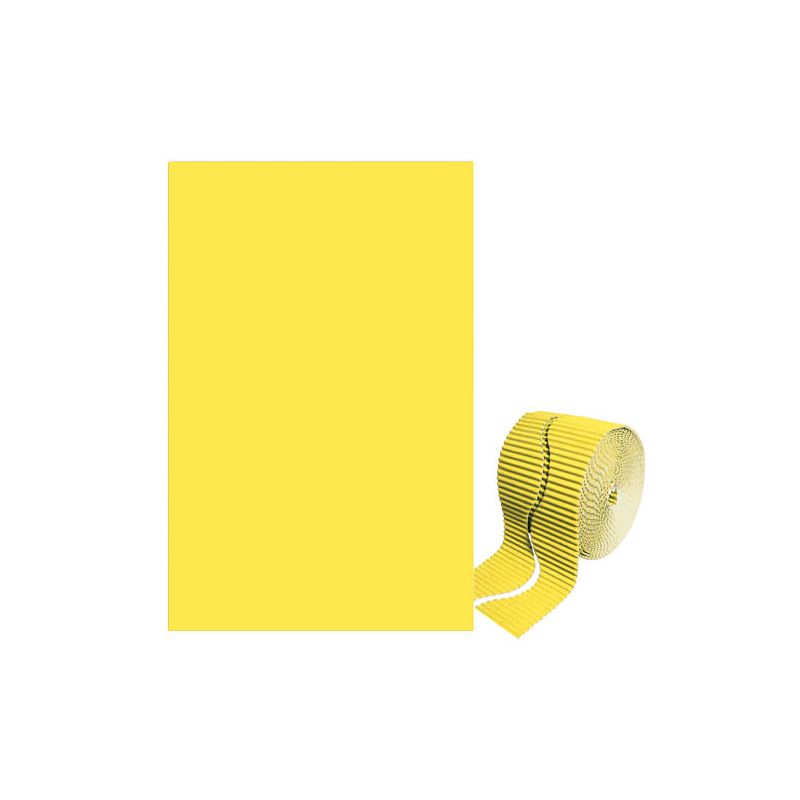 BORDO IN CARTONE ONDULATO MM. 57X15MT GIALLO