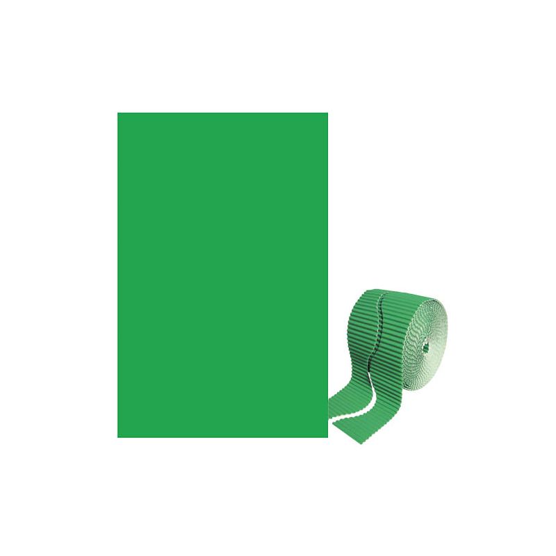 BORDO IN CARTONE ONDULATO MM. 57X15MT VERDE