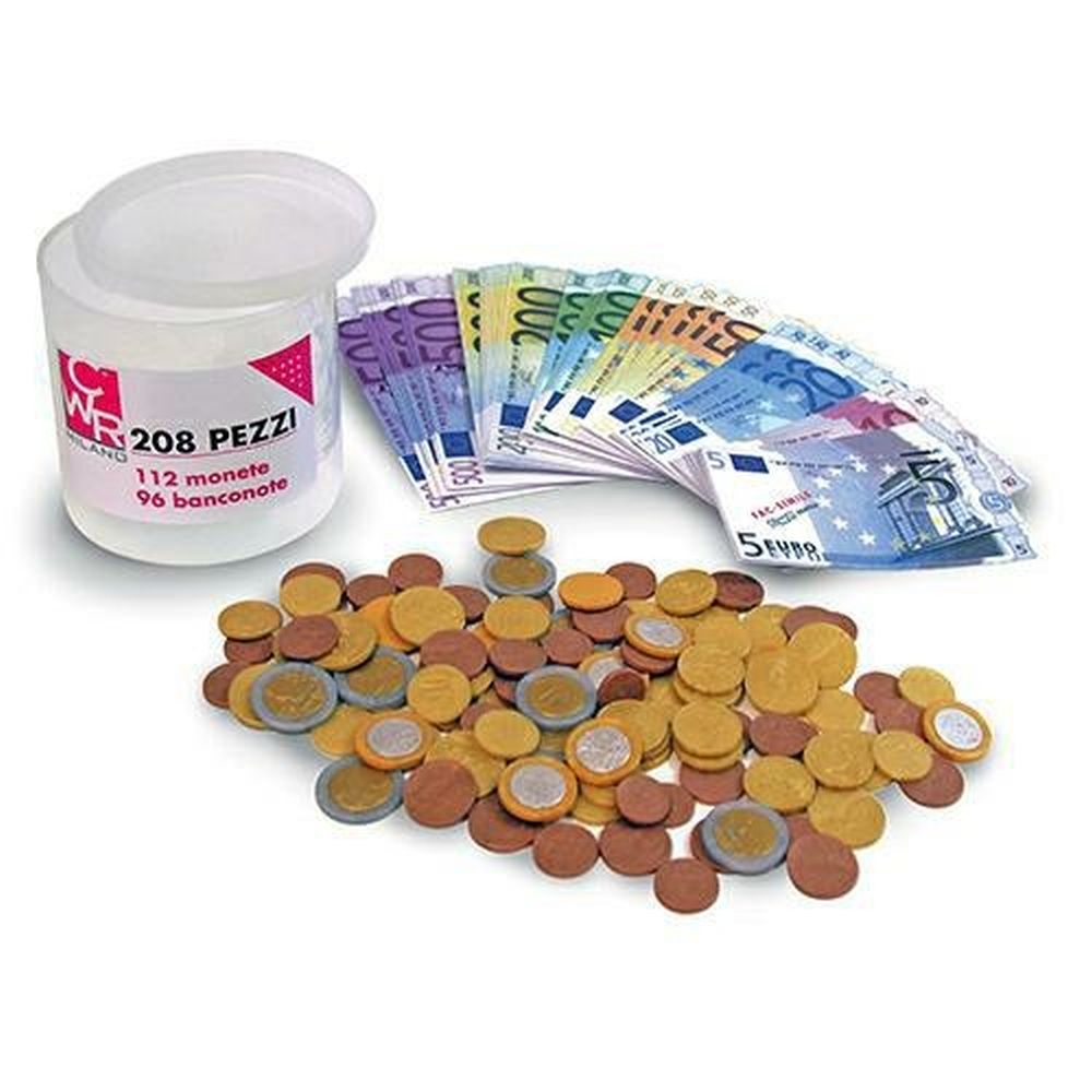 EURO BARATTOLO 96 BANCONOTE + 112 MONETE