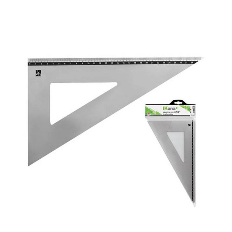 SQUADRA ALLUMINIO CM. 25/60°