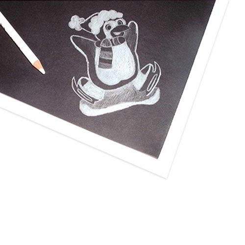 CARTONCINO BIANCO/NERO CM. 50X70