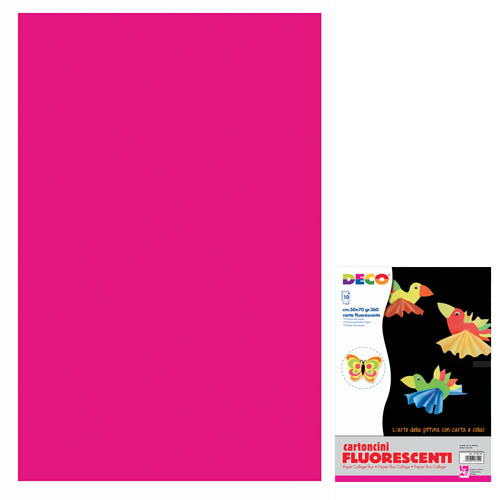 CARTONCINO  FLUORESCENTE CM. 50X70 - CICLAMINO