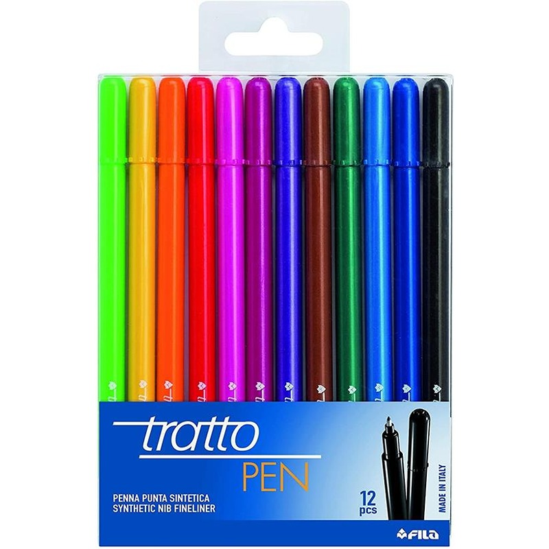 PENNE FELTRO TRATTO PEN AST.12 PEZ.