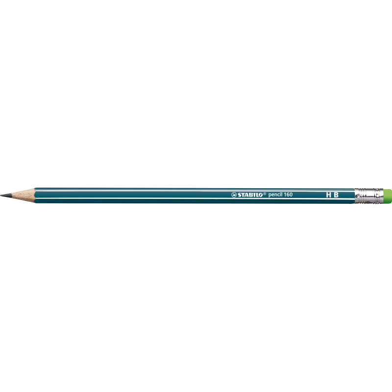 MATITA STABILO PENCIL 160 FUST.PETROLIO HB/GOM.