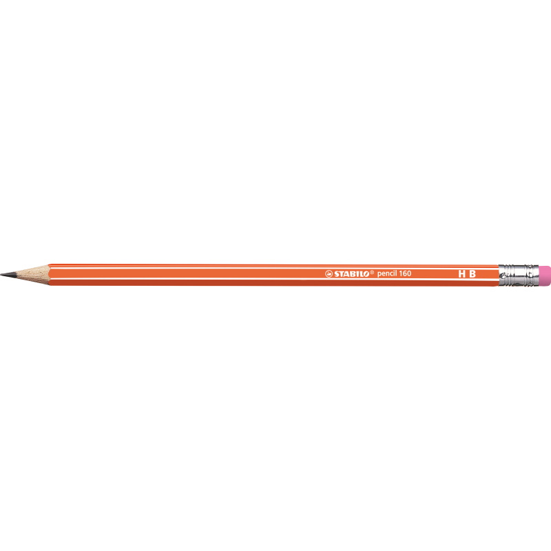 MATITA STABILO PENCIL 160 FUST.ARANCIONE HB/GOM.