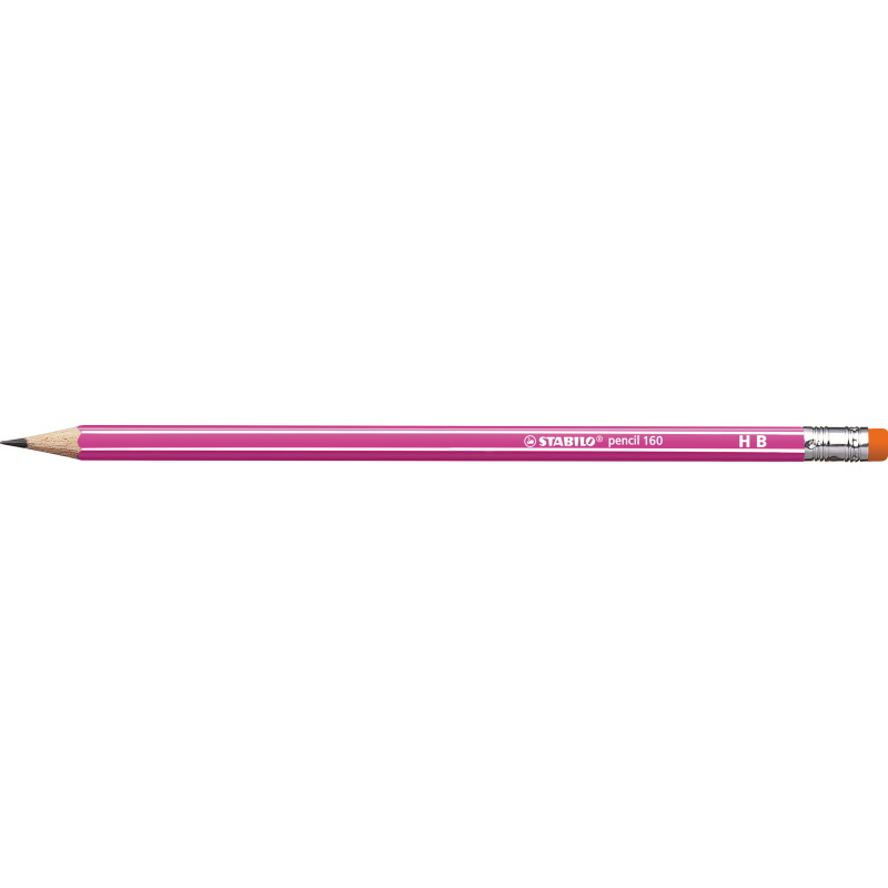 MATITA STABILO PENCIL 160 FUST.ROSA HB/GOM.