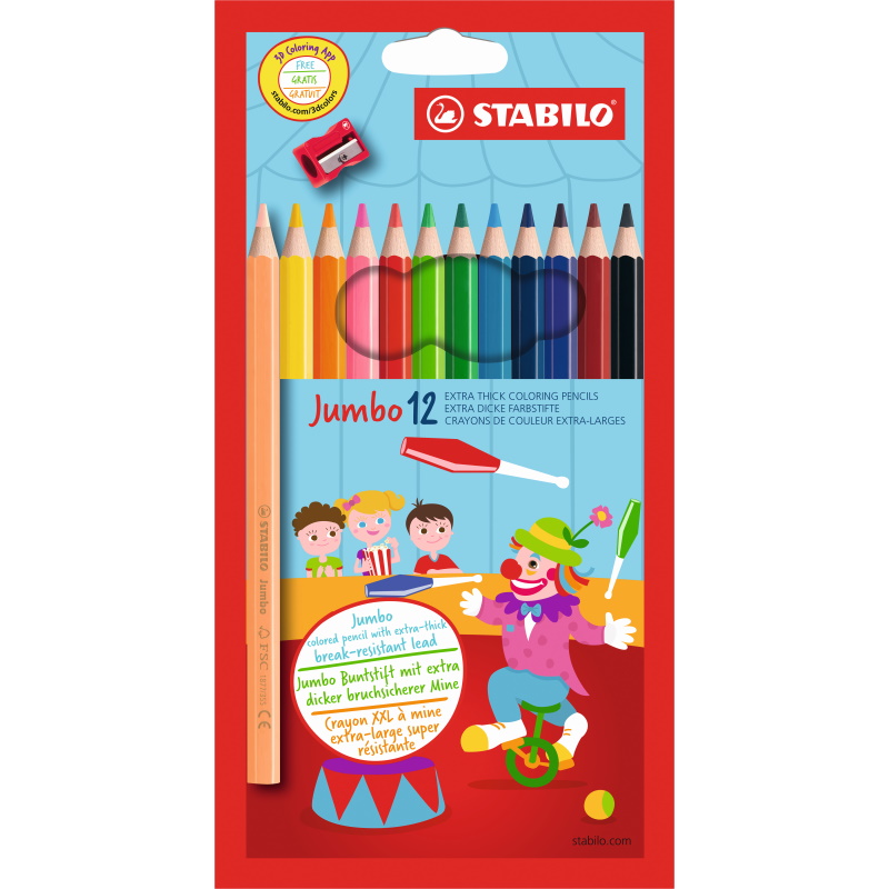 PASTELLI STABILO JUMBO DA 12PZ.