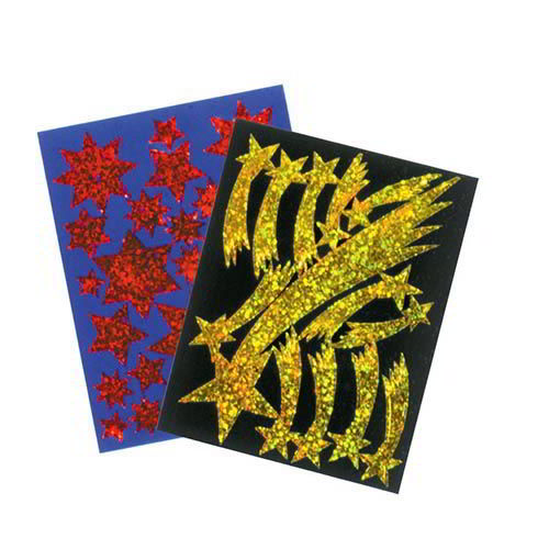 ETICHETTE OLOGRAFICHE - 1 FG. - STELLE ROSSE