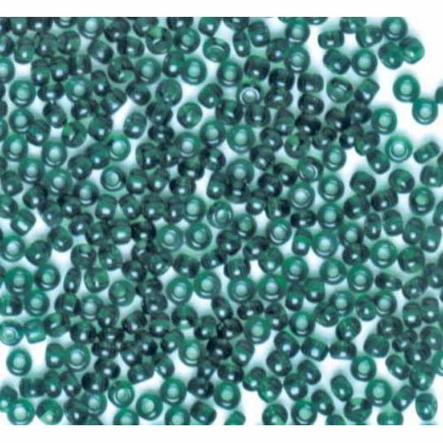 PERLINE VETRO TRASPARENTI 10/0 - SCAT. GR.30 - VERDE SMERALDO