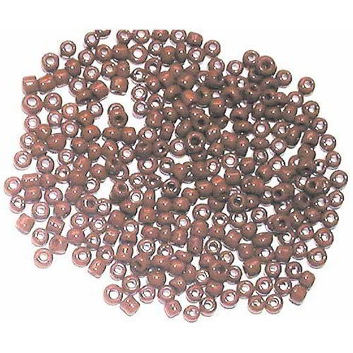 PERLINE VETRO COPRENTI 10/0 - SCAT. GR. 30 - MARRONE