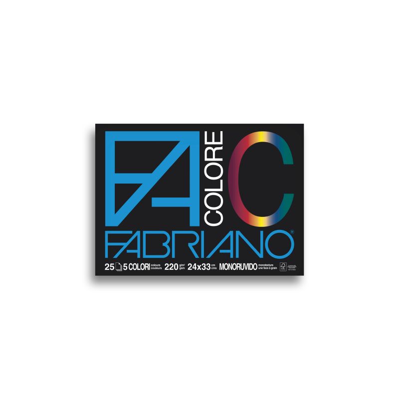 CARTA DISEGNO BLOCCO COLORATO FG. 25 24X33