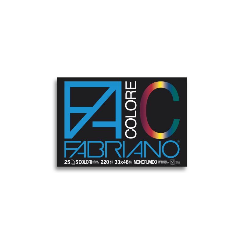 CARTA DISEGNO BLOCCO COLORATO FG. 25 33X48