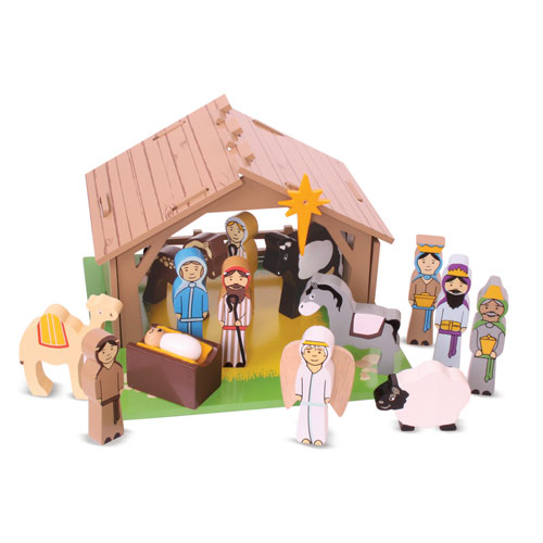 IL PRESEPE IN LEGNO - 16 PEZZI