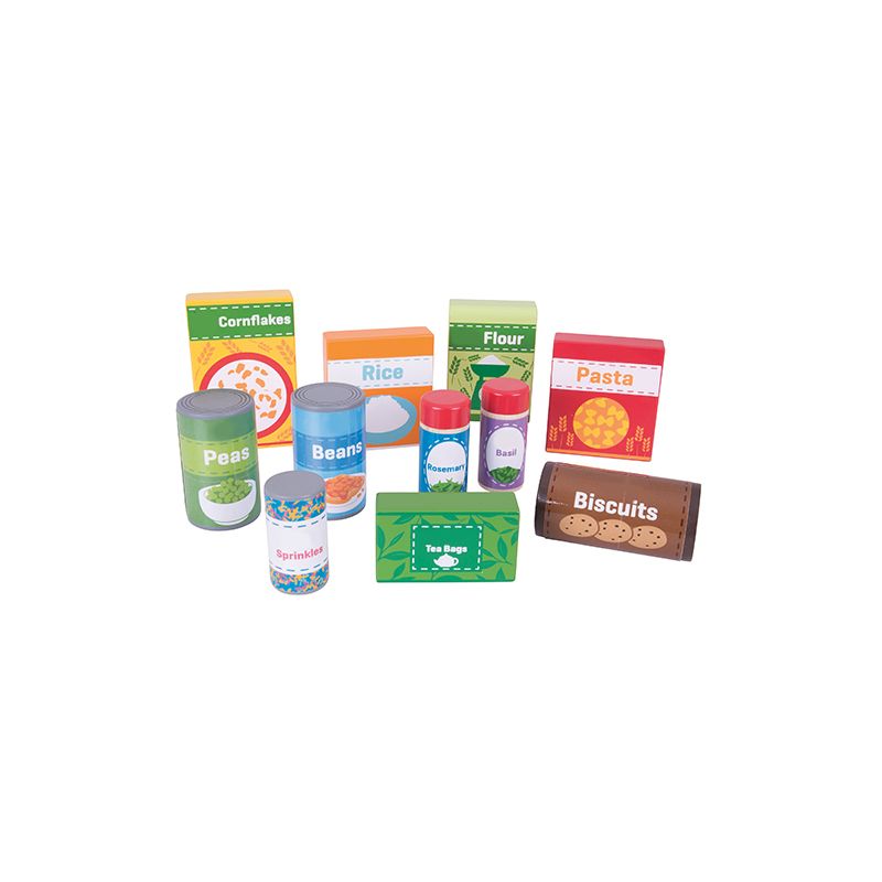CIBO IN LEGNO SET PZ. 11 - CIBI DISPENSA    