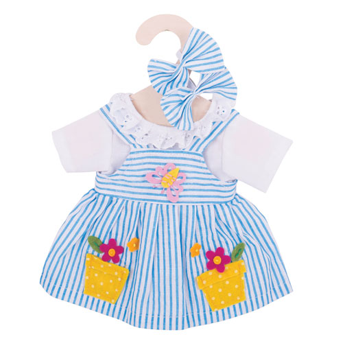 VESTITINO RIGHE AZZURRE - PER BAMBOLA CM.30