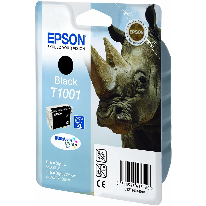 CARTUCCE I.J. EPSON T1001 RINOCERONTE NERO