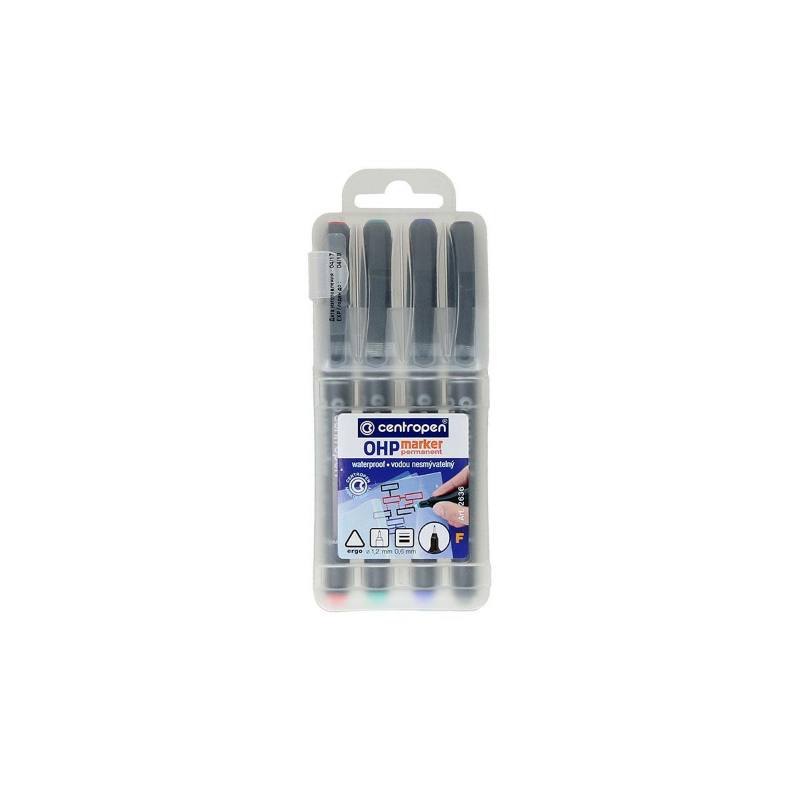 MARKER OHP PUNTA FINE - BUSTA 4 PEZZI - COLORI ASS