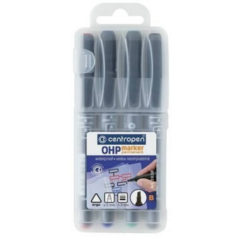 MARKER OHP PUNTA GROSSA - BUSTA 4 PEZZI - COLORI ASS