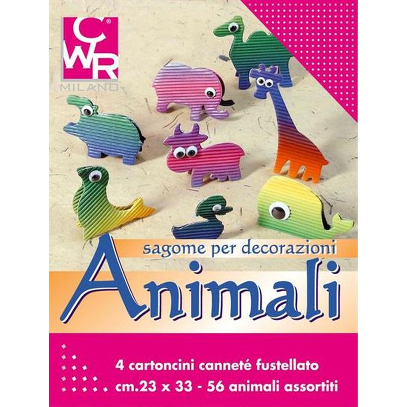 SAGOME IN CARTONE ONDULATO FG.4 56 ANIMALI ASS.