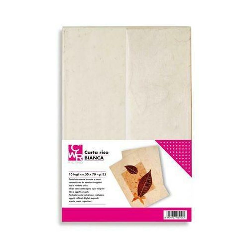 CARTA RISO CM. 50X70 FG.10 GR.25 BIANCO
