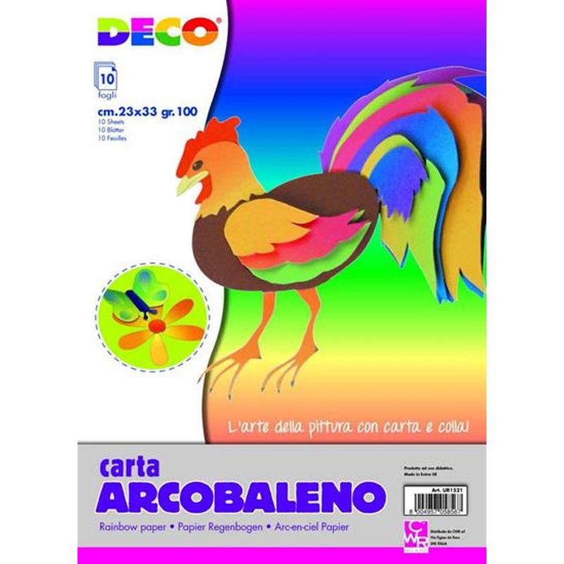 CARTONCINO ARCOBALENO FG.10 GR. 115 CM.23X33