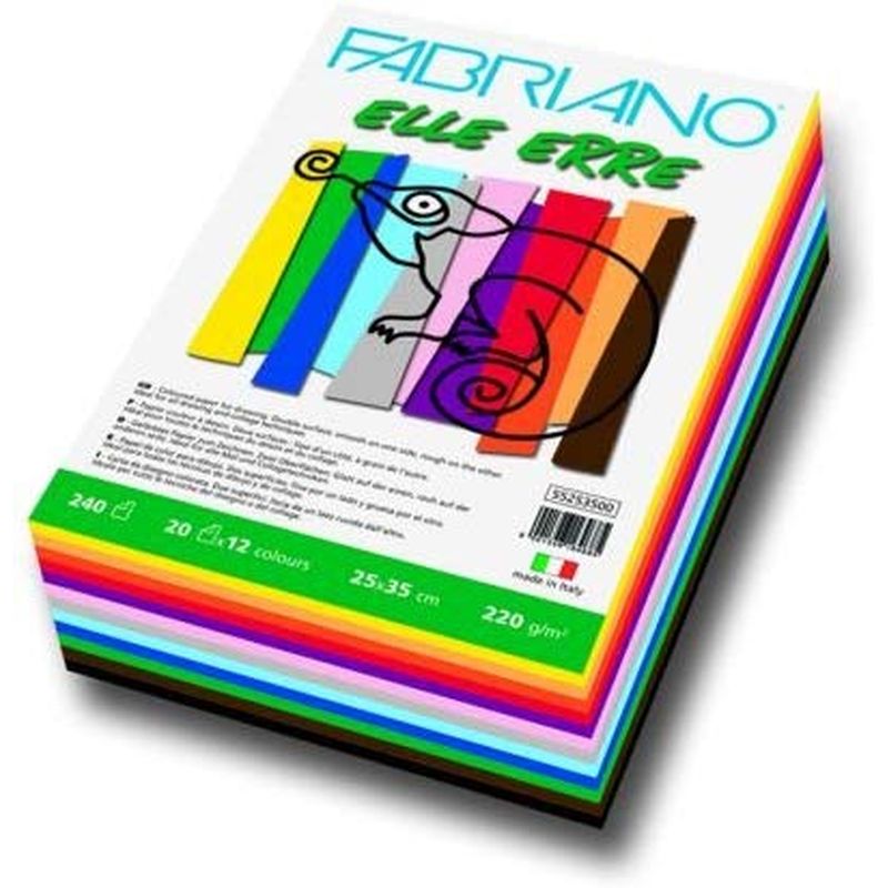 CARTONCINO DISEGNO COL. ELLE ERRE FG. 240 ASS. 25X35 GR. 220