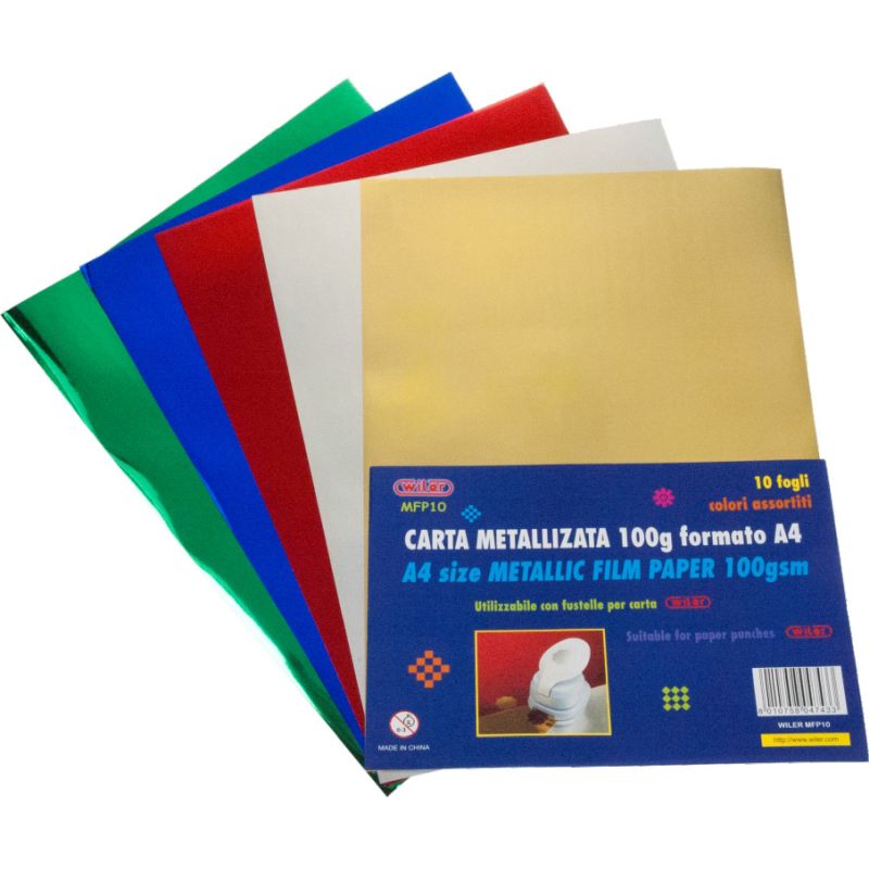 CARTA METALLIZZATA A4 FG.10 GR.100