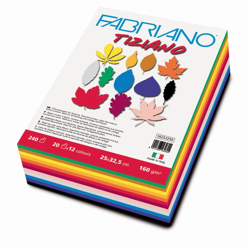 CARTONCINO DISEGNO COL. TIZIANO FG. 240 ASS. CM.25X32,5 GR. 160