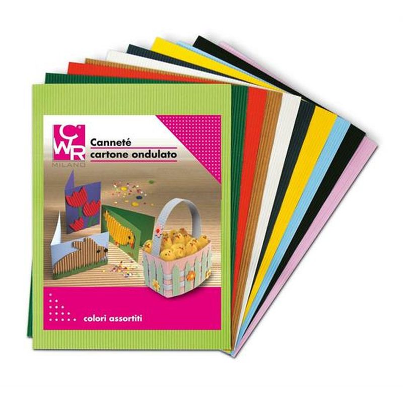 CARTONE ONDULATO 50X70 FG.10 COL. ASS.