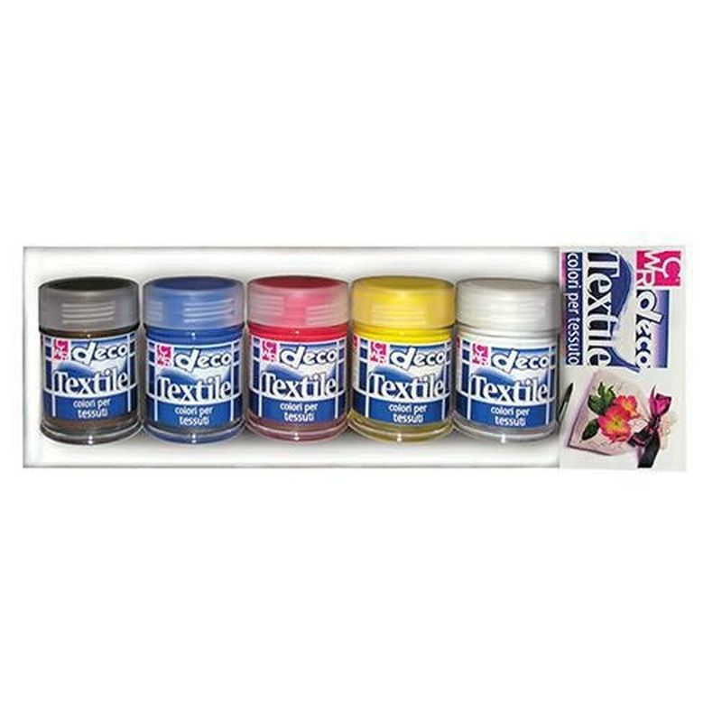 TEMPERA TESSUTO DECO 5 COLORI DA ML.35