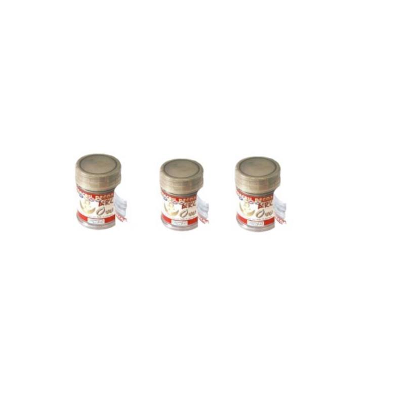 FLACONE DECO ACRIL ML.35 - ORO - CONF.3 PZ.