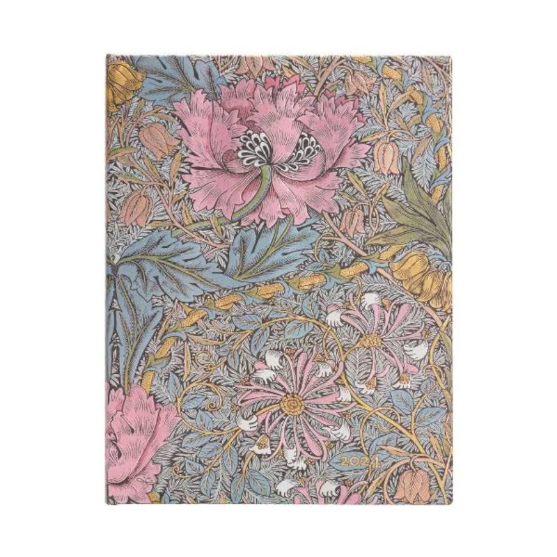 AGENDA SETT.ORIZ. 2024 MORRIS CAPRIFOGLIO ROSA ULTRA PAPERBLANKS