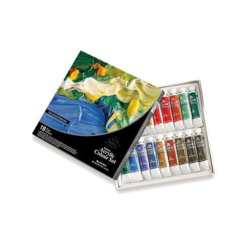 COLORI ACRILICI - SCATOLA 18 TUBI ML.12 - COL. ASS.