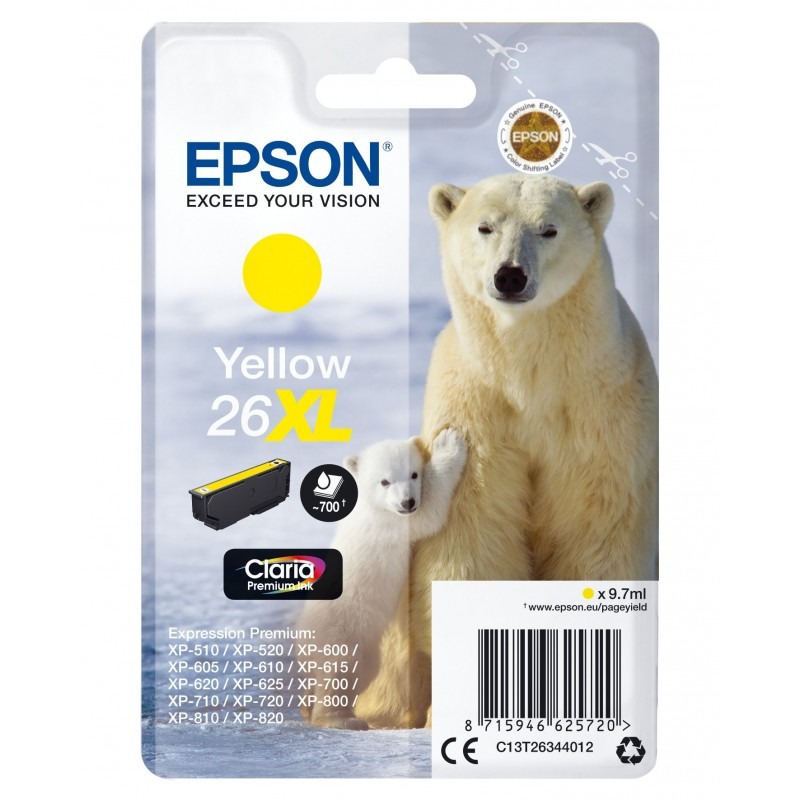 CARTUCCE EPSON ORSO POLARE 27 XL GIALLO