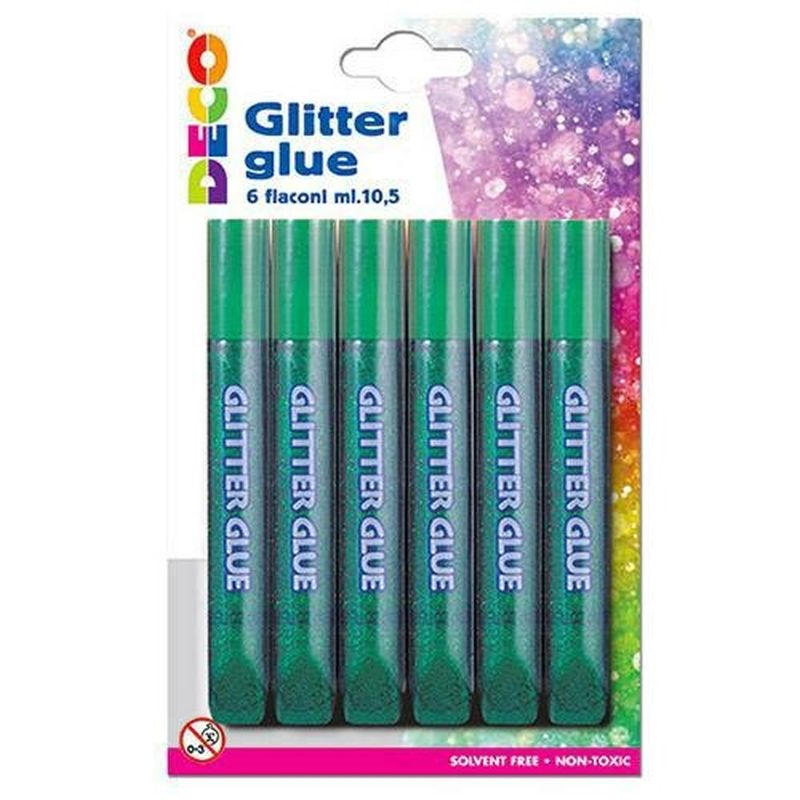 BRILLANTINI GLITTER CON COLLA ML.10,5 CF.6 VERDE