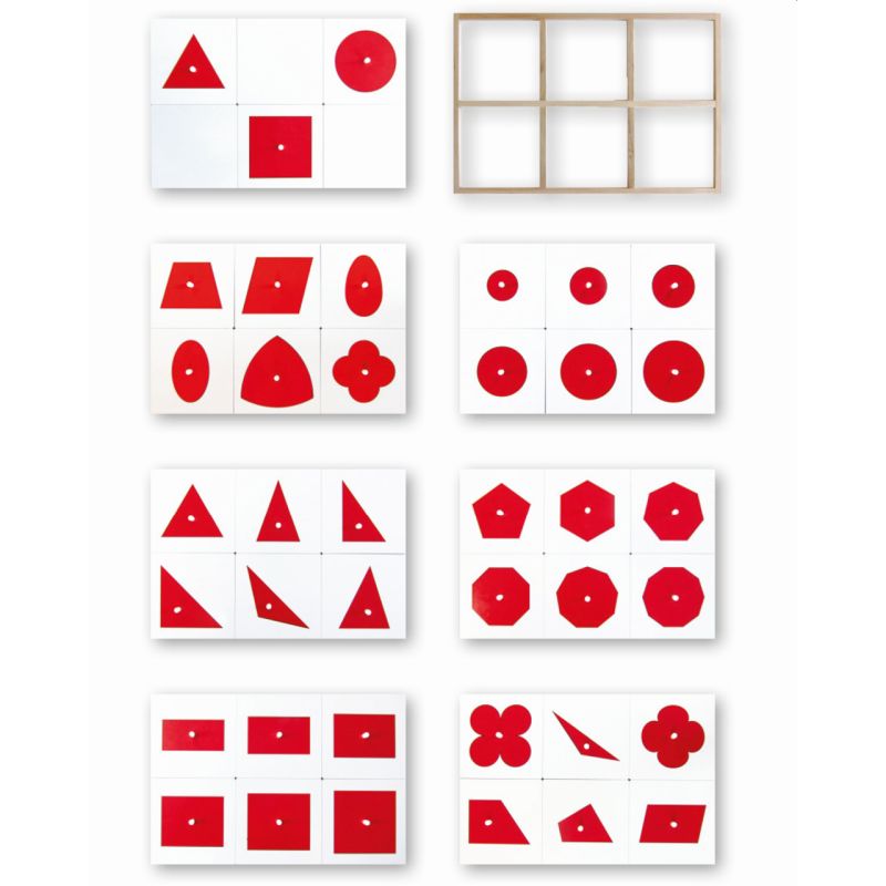 INCASTRI DELLE FIGURE GEOMETRICHE:ROSSO & BIANCO