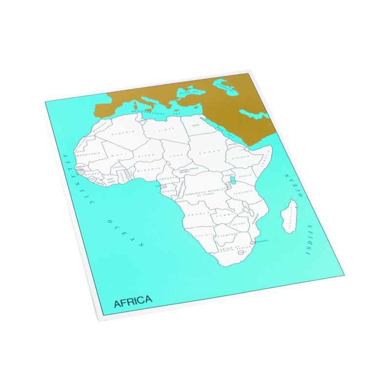 AFRICA,CARTINA STATI,INGLESE