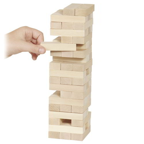 GIOCO EQUILIBRIO TORRE IN LEGNO CM.7,5X7,5X25,5 (51 PZ.)