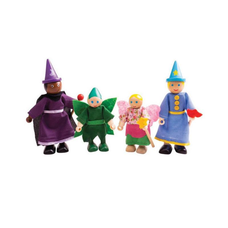 PERSONAGGI IN LEGNO - FAVOLE - SET PZ. 4