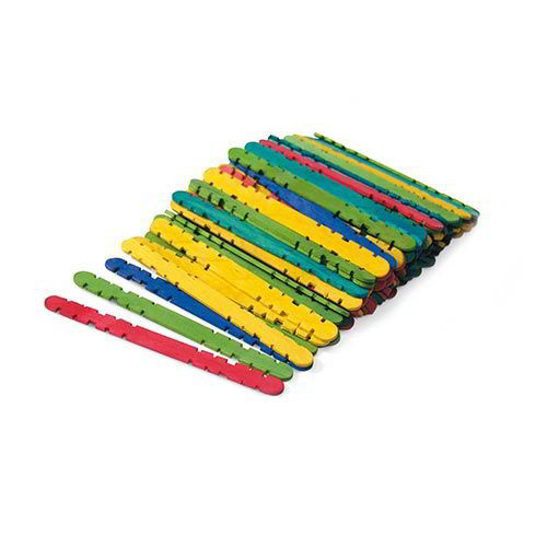STECCHE LEGNO - CONF. 100 PZ. - COL. ASS.