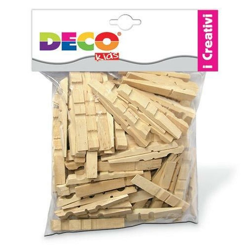LEGNO DA DECORARE MEZZE MOLLETTE PZ. 100 MM.45X6