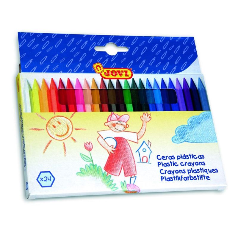 PASTELLI CERA PLASTIC ESAGONALI PZ. 24 Ø MM.8X11,5 CM.