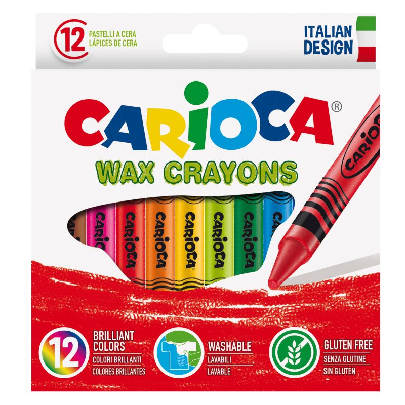 PASTELLI CERA CARIOCA 12 COLORI