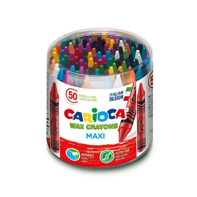 PASTELLI CERA MAXI CARIOCA PZ.50 BARATTOLO