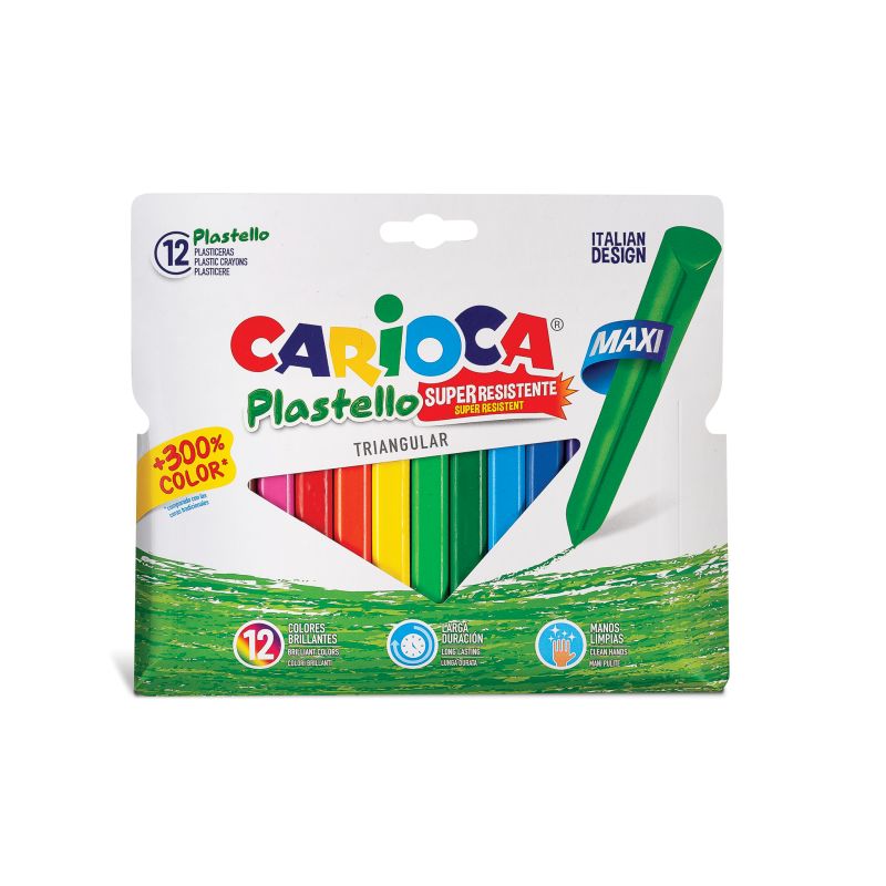 PASTELLI CERA MAXI JUMBO TRIANG. 12 COLORI