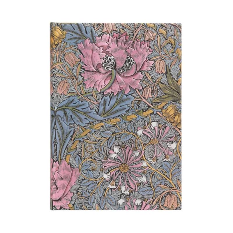 DIARIO NOTES MORRIS CAPRIFOGLIO ROSA MIDI PAPERBLANKS